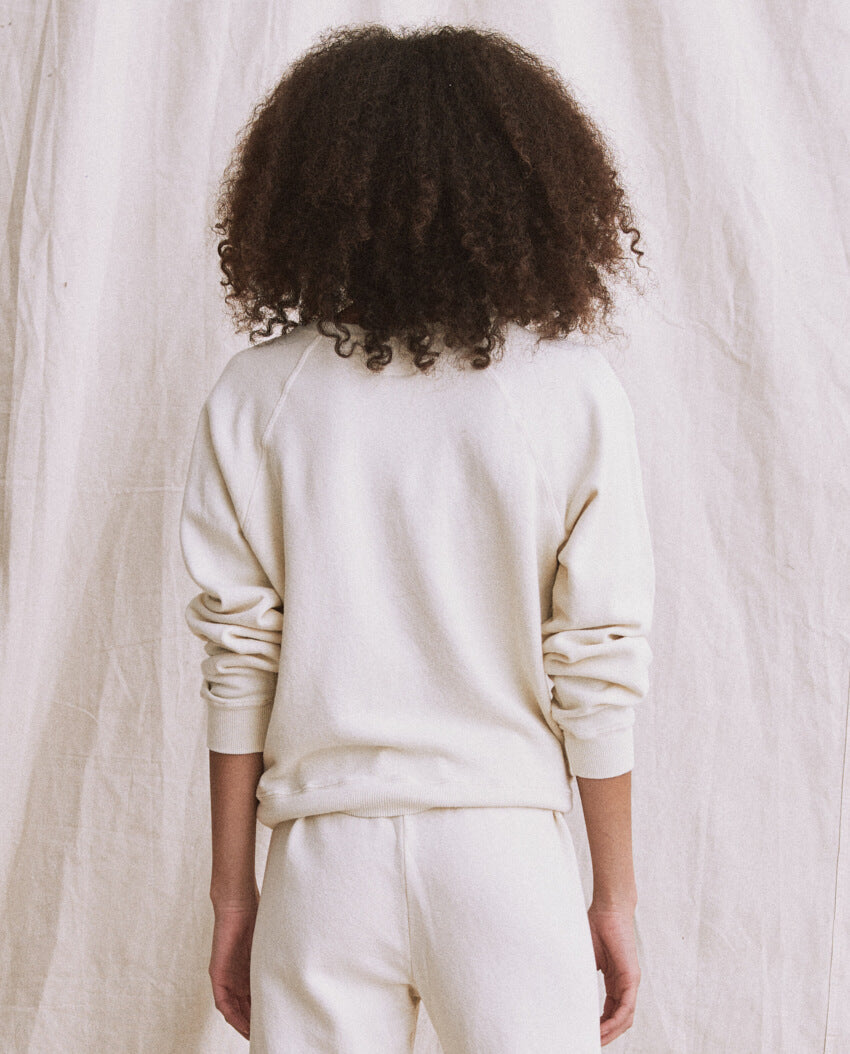 The Slouch Sweatshirt. Solid -- WASHED WHITE