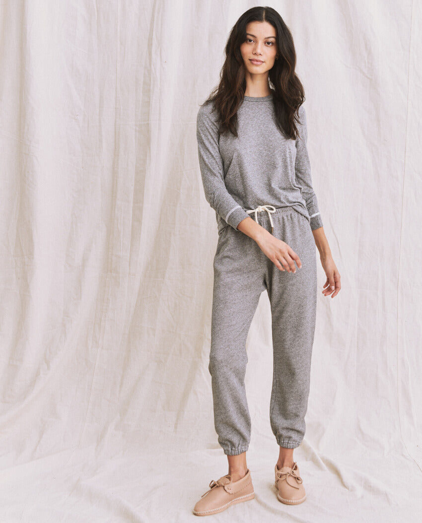 The Stadium Sweatpant. Solid -- Varsity Grey SWEATPANTS THE GREAT. CORE KNITS