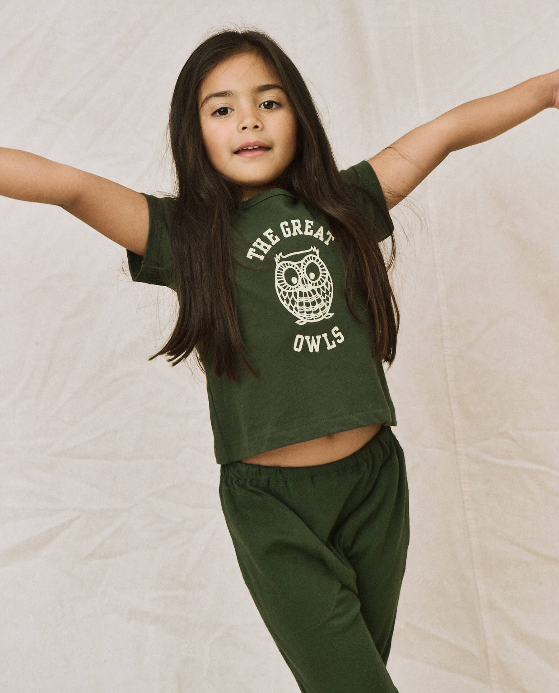 The Little Boxy Crew. Graphic -- Dark Forest with Owl Graphic TEES THE GREAT. PF22 LITTLE