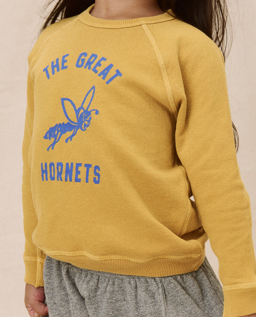 The Little College Sweatshirt. Graphic -- Daisy with Hornet Graphic