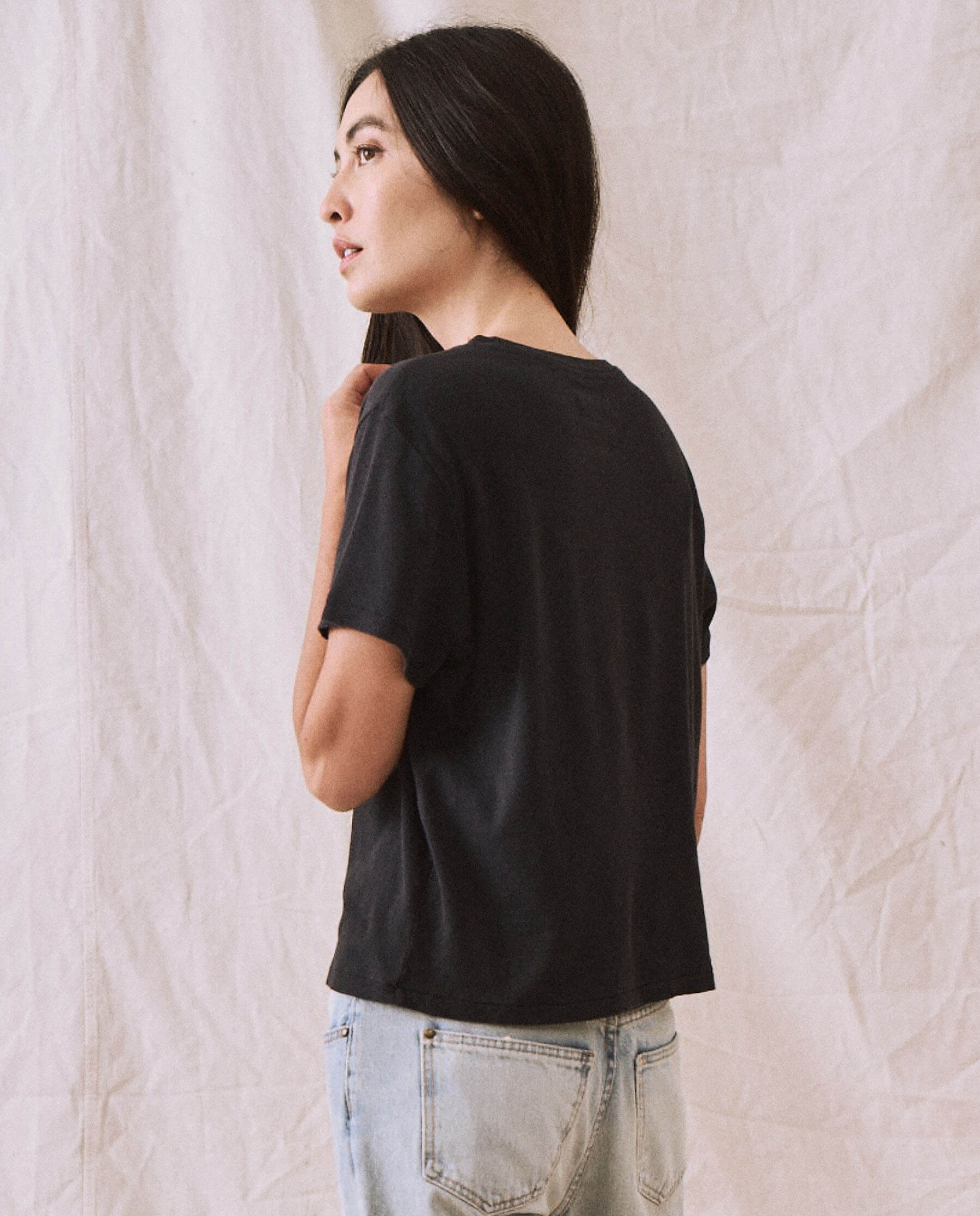 The Little Recycled Rib Tee. -- Night TEES THE GREAT. FALL 22 D2 RECYCLED RIB
