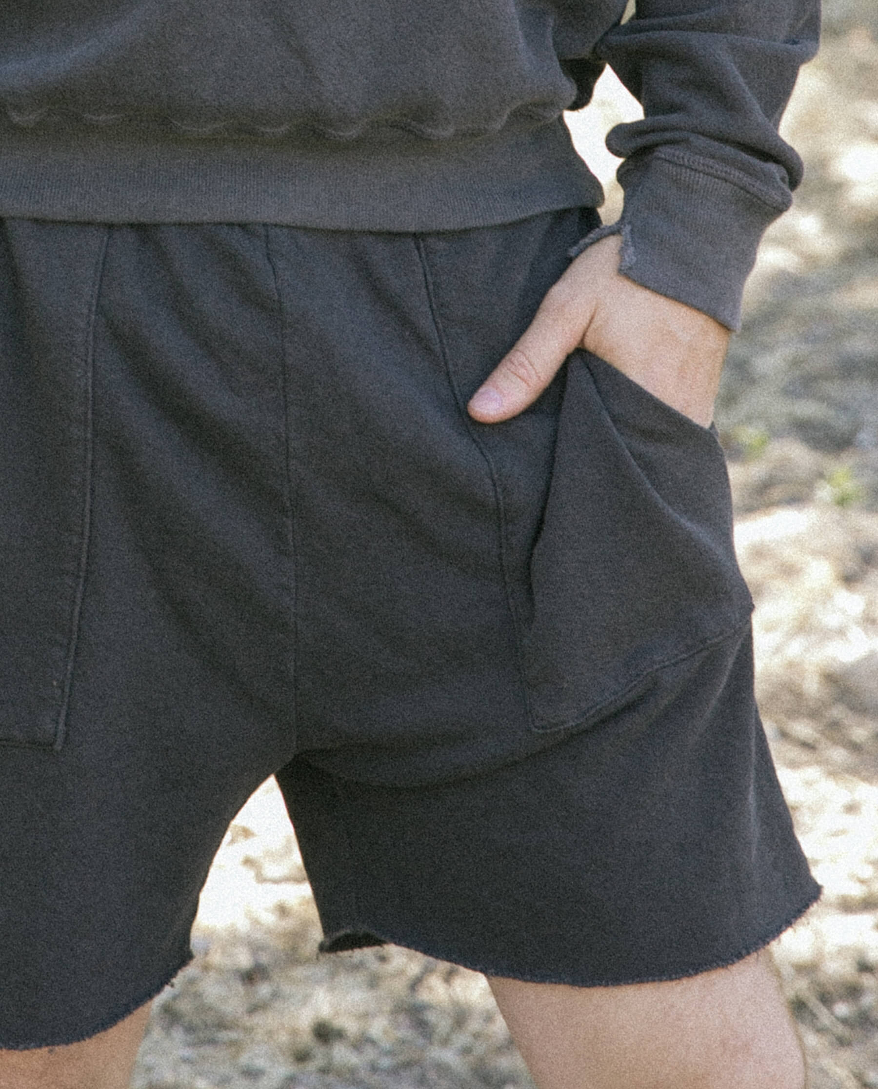 The Men's Patch Pocket Sweatshort. -- Washed Black