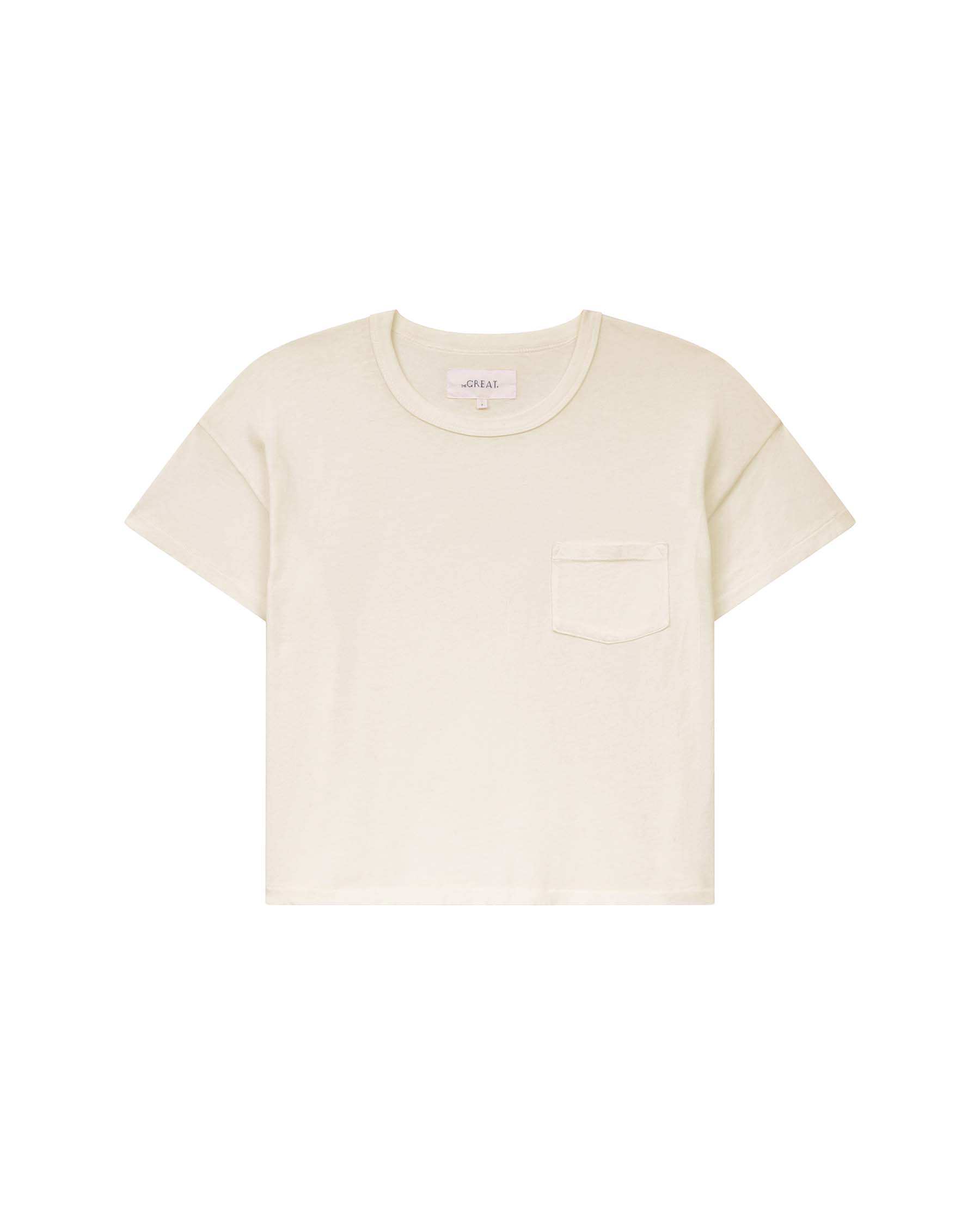 The Pocket Tee. -- Washed White