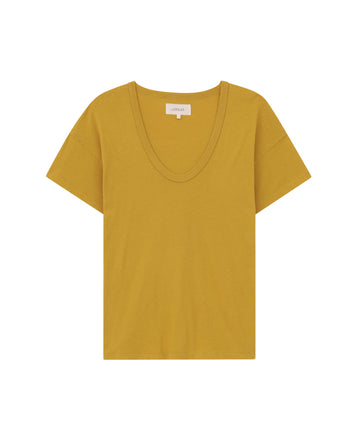 The U-Neck Tee. Solid -- Yuzu TEES THE GREAT. PF22 KNITS