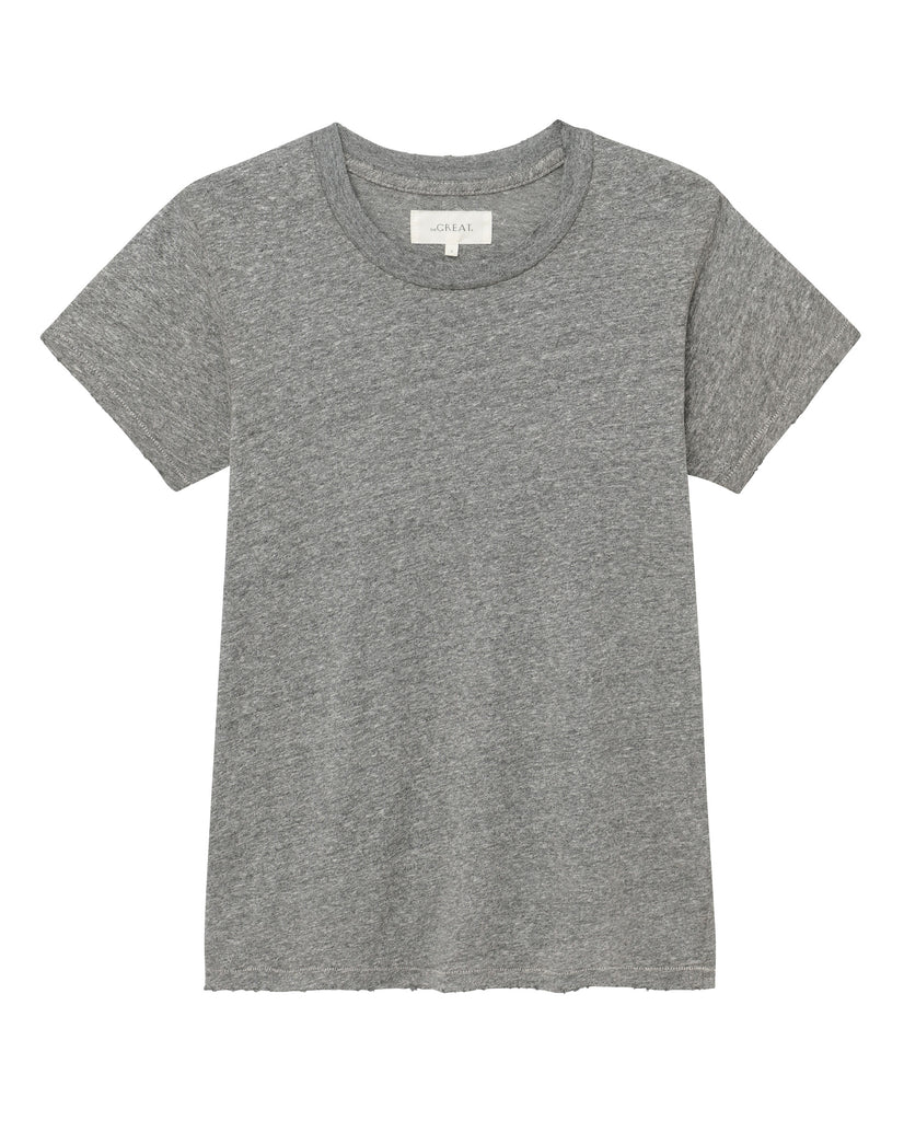 The Slim Tee. - Heather Grey - THE GREAT. – The Great.